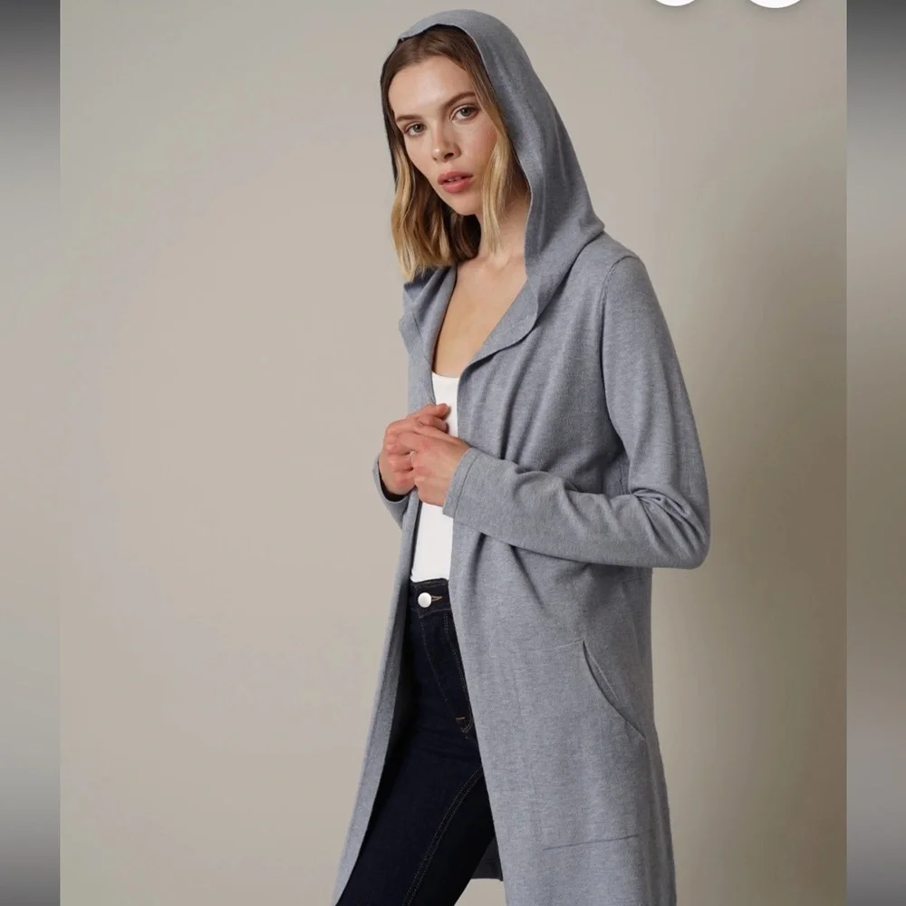 Cyrus open hoodie cardigan tan color in size Medium - Picture 5 of 8